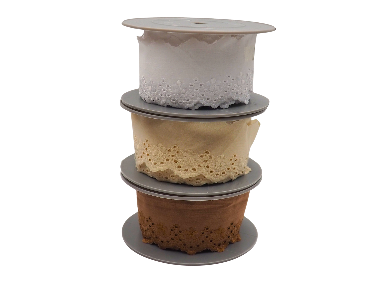 Wäsche Spitze Blumen 50mm Creme