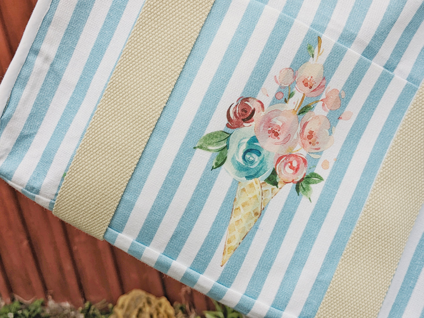 Florales Eis Bügel-Bild Bügelbild Eigenproduktion