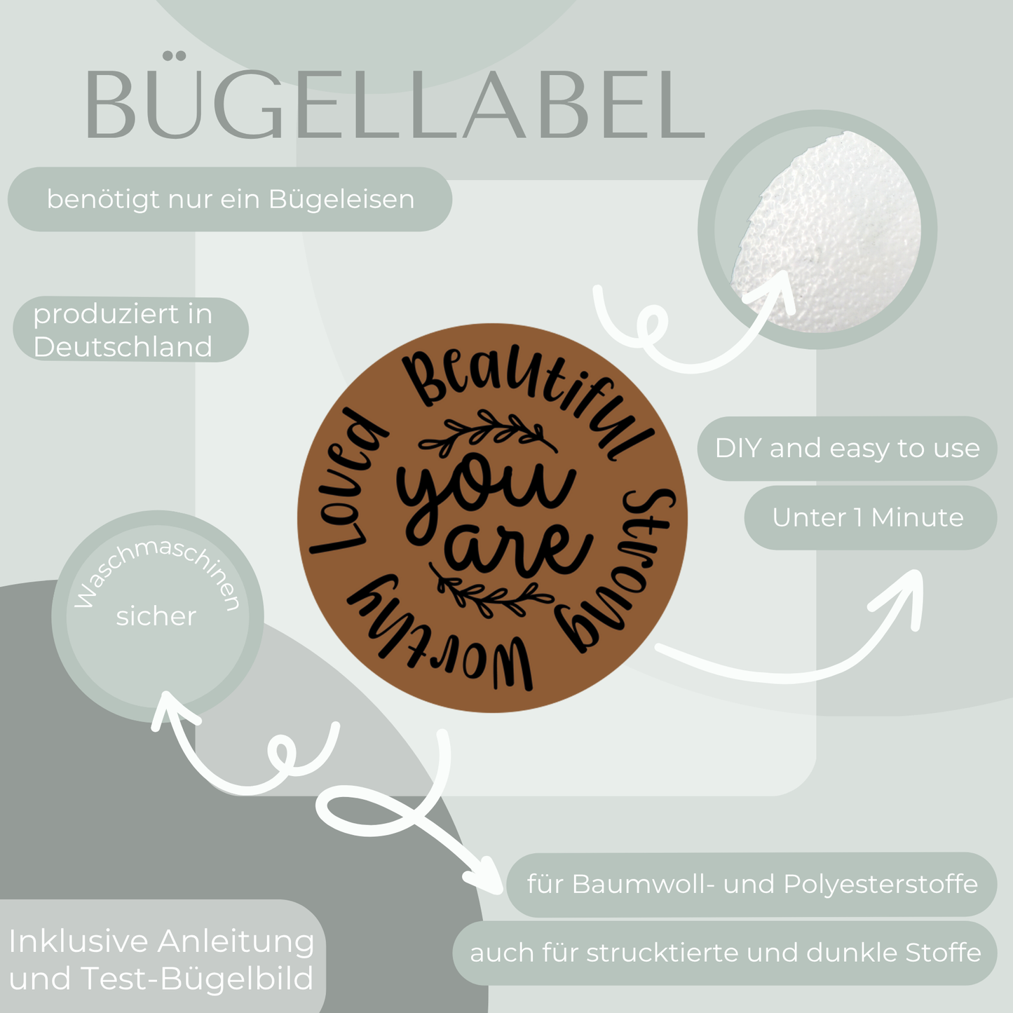 Your are Bügel Label Bügellabel Eigenproduktion