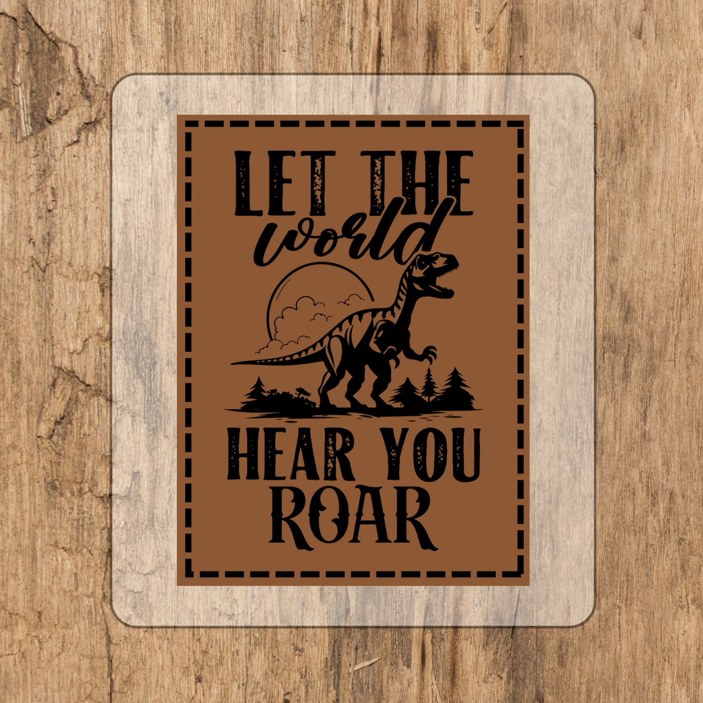 Let the world hear you ROAR Bügel Label Bügellabel Eigenproduktion
