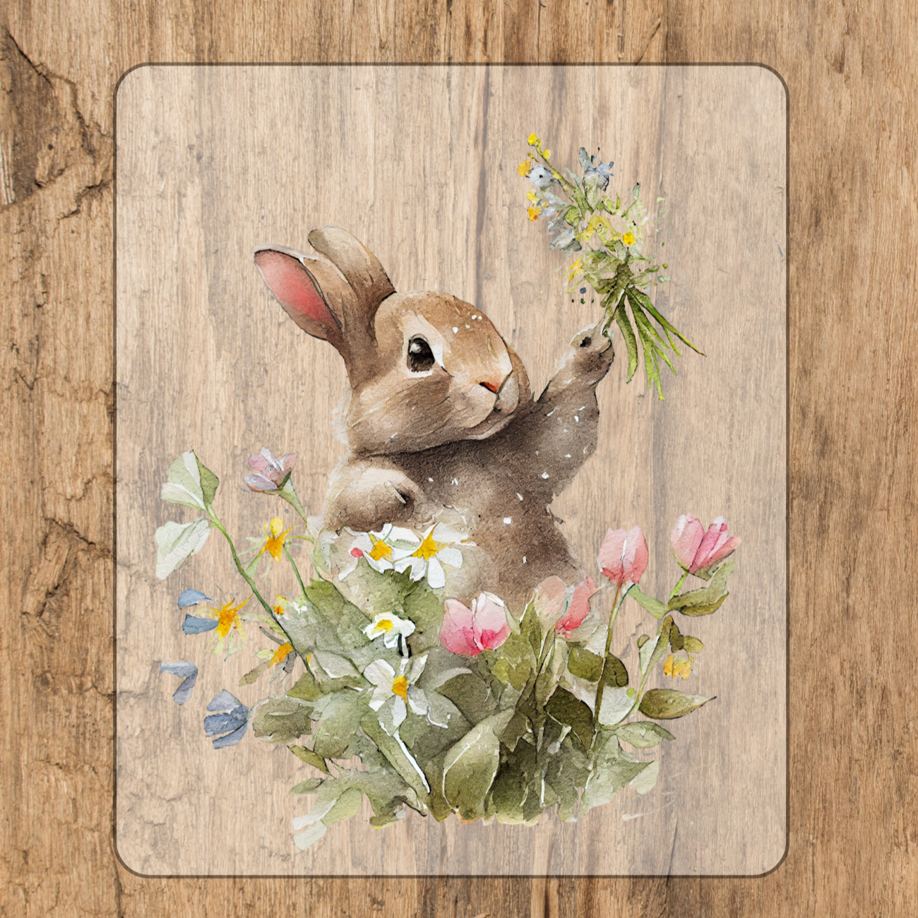 Aquarell Hase I Bügel-Bild Bügelbild Eigenproduktion