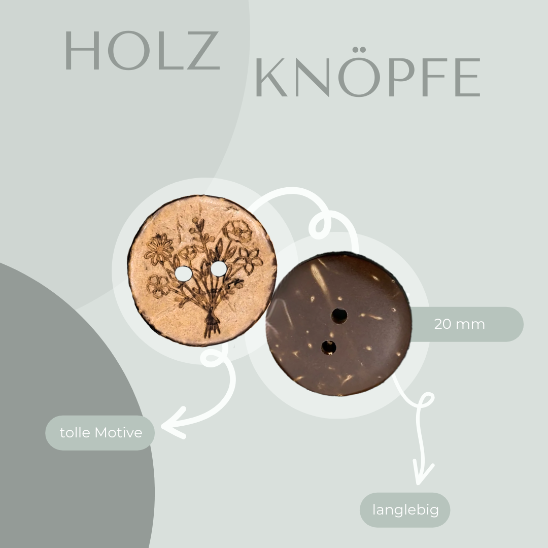 Eigenproduktion Kokosknopf Blumenstrauß 20mm