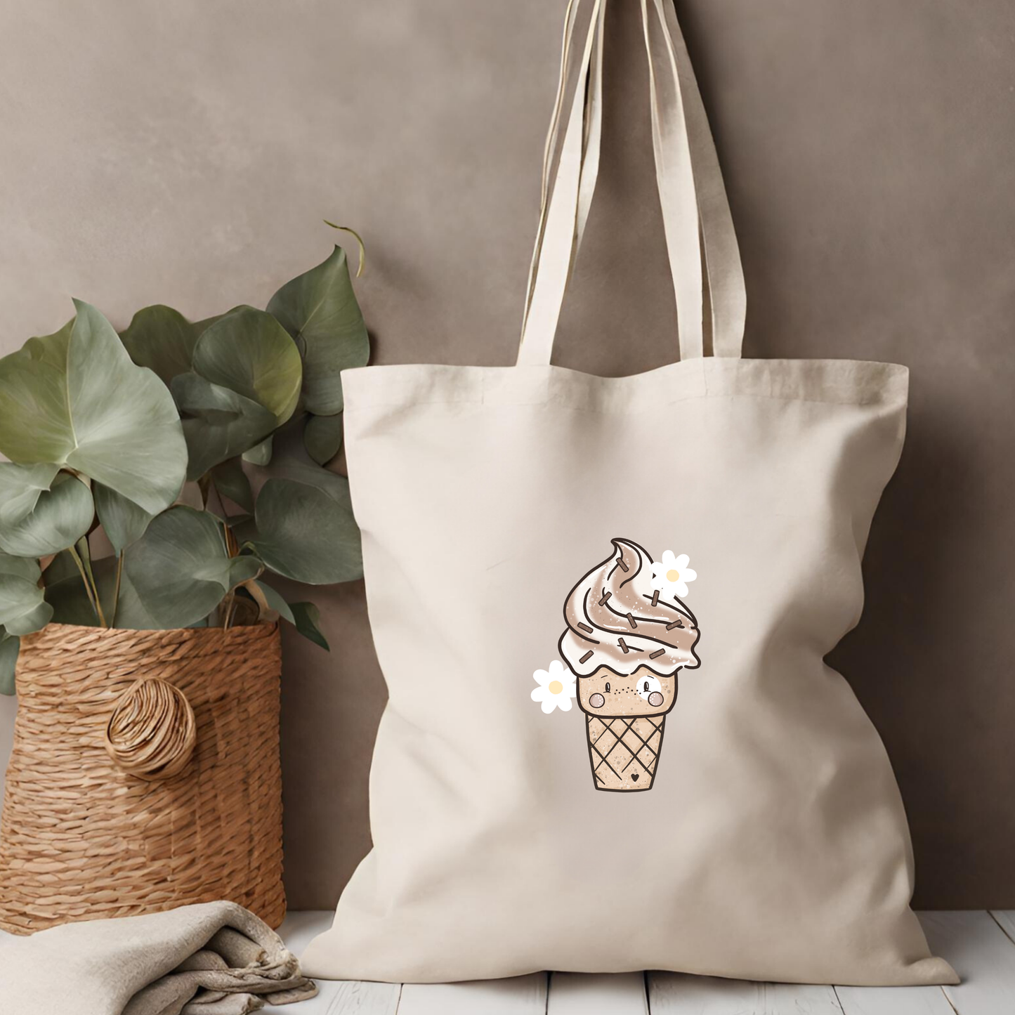 Eis braun/weiß Bügelbild Eigenproduktion