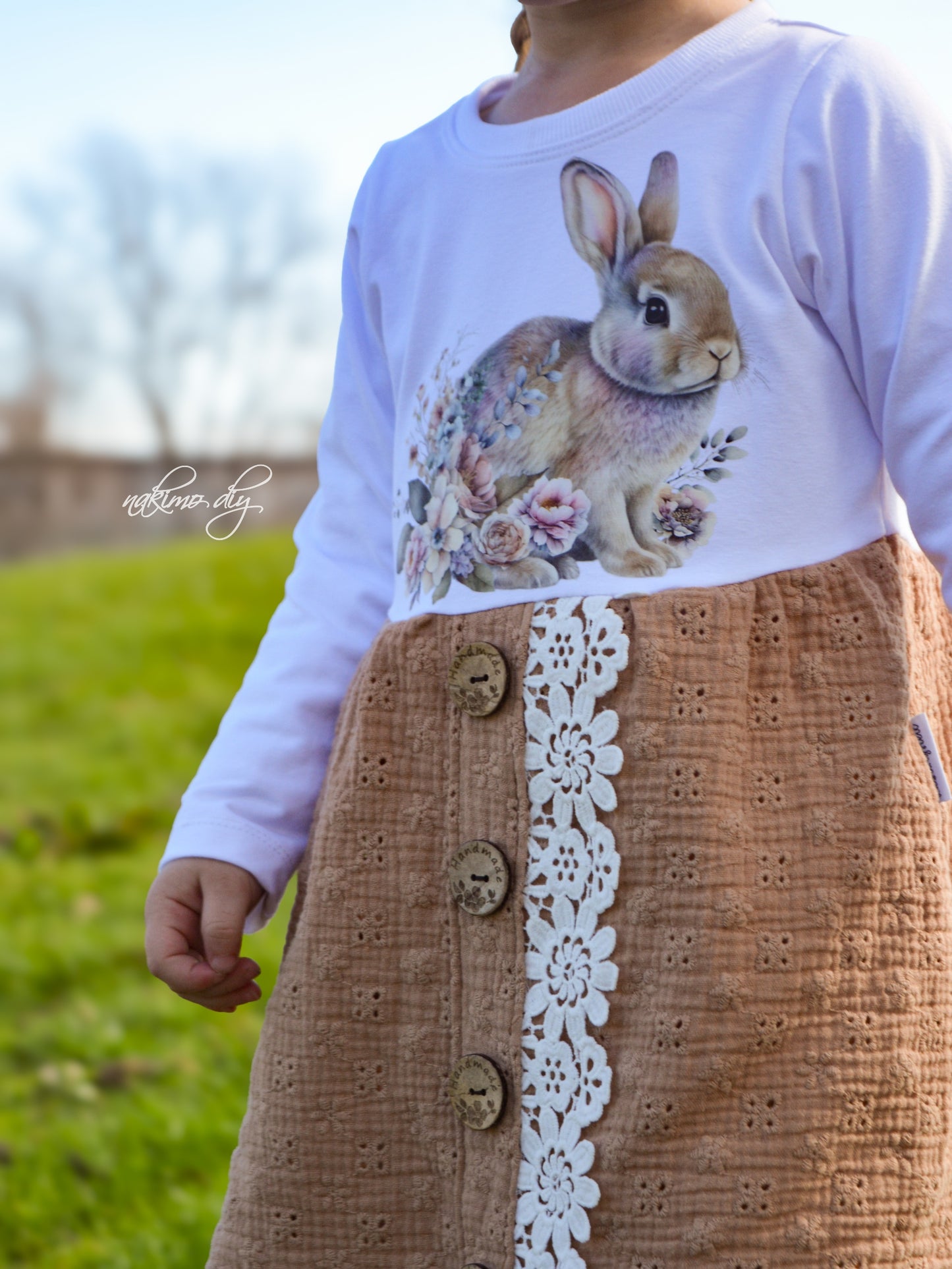 Hase Bügel-Bild Bügelbild Eigenproduktion