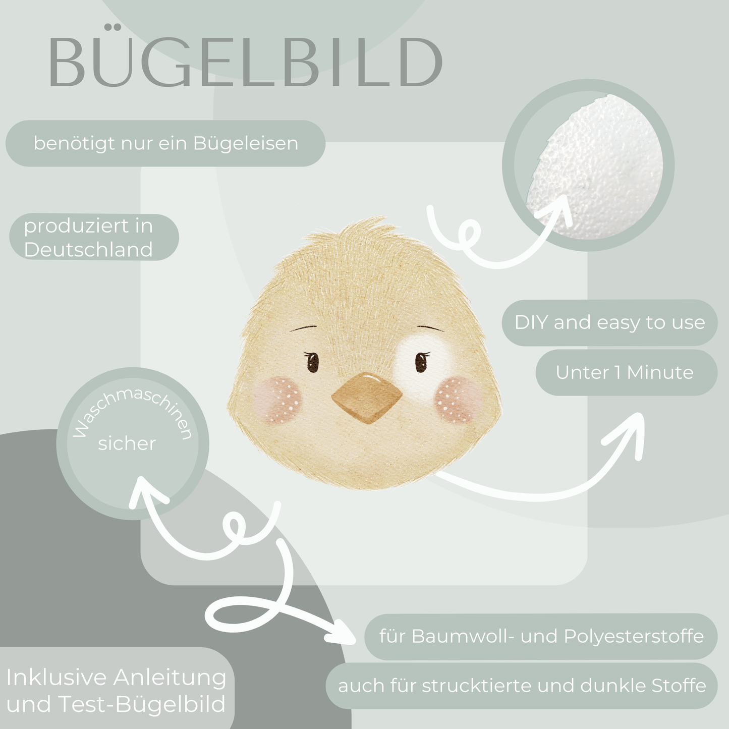 Küken - Bügel-Bild Bügelbild Eigenproduktion