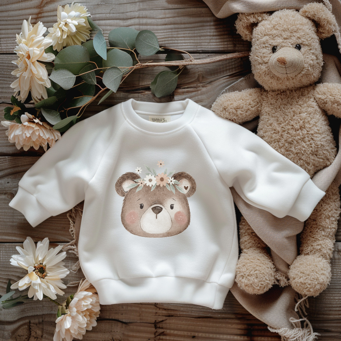 Bär braun Bügel-Bild Bügelbild Eigenproduktion