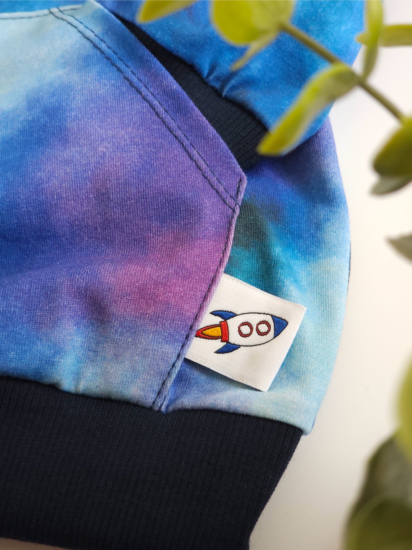 Astronaut Web Label gewebt Eigenproduktion