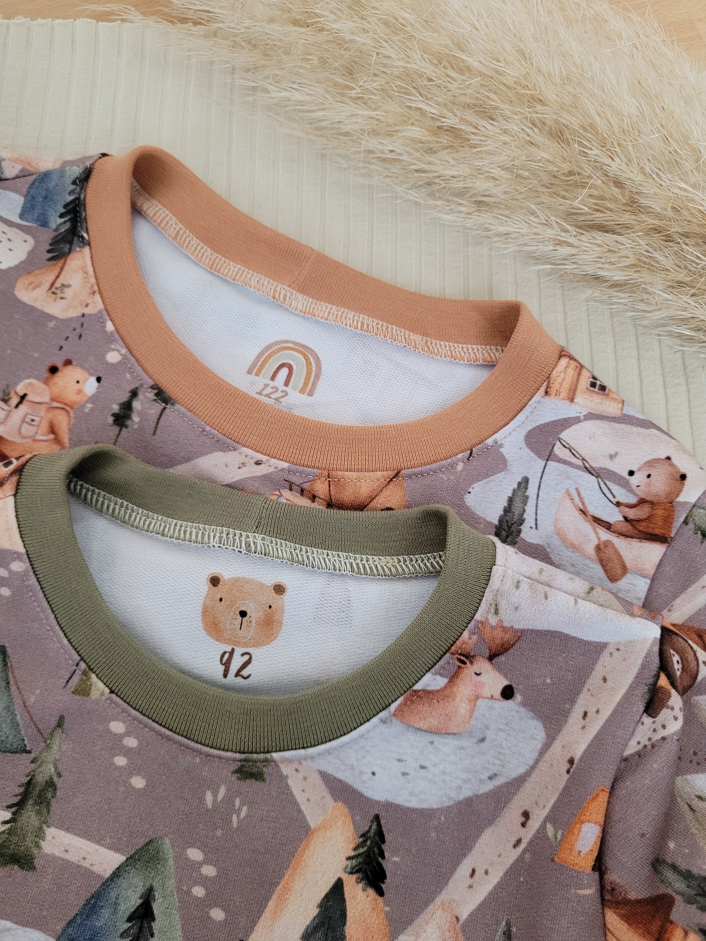 10 Stück Bär Größen-Bügelbilder Set Größenlabel Eigenproduktion