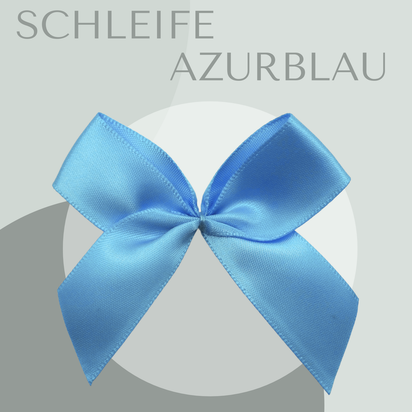 2 Schleifen Groß Azurblau