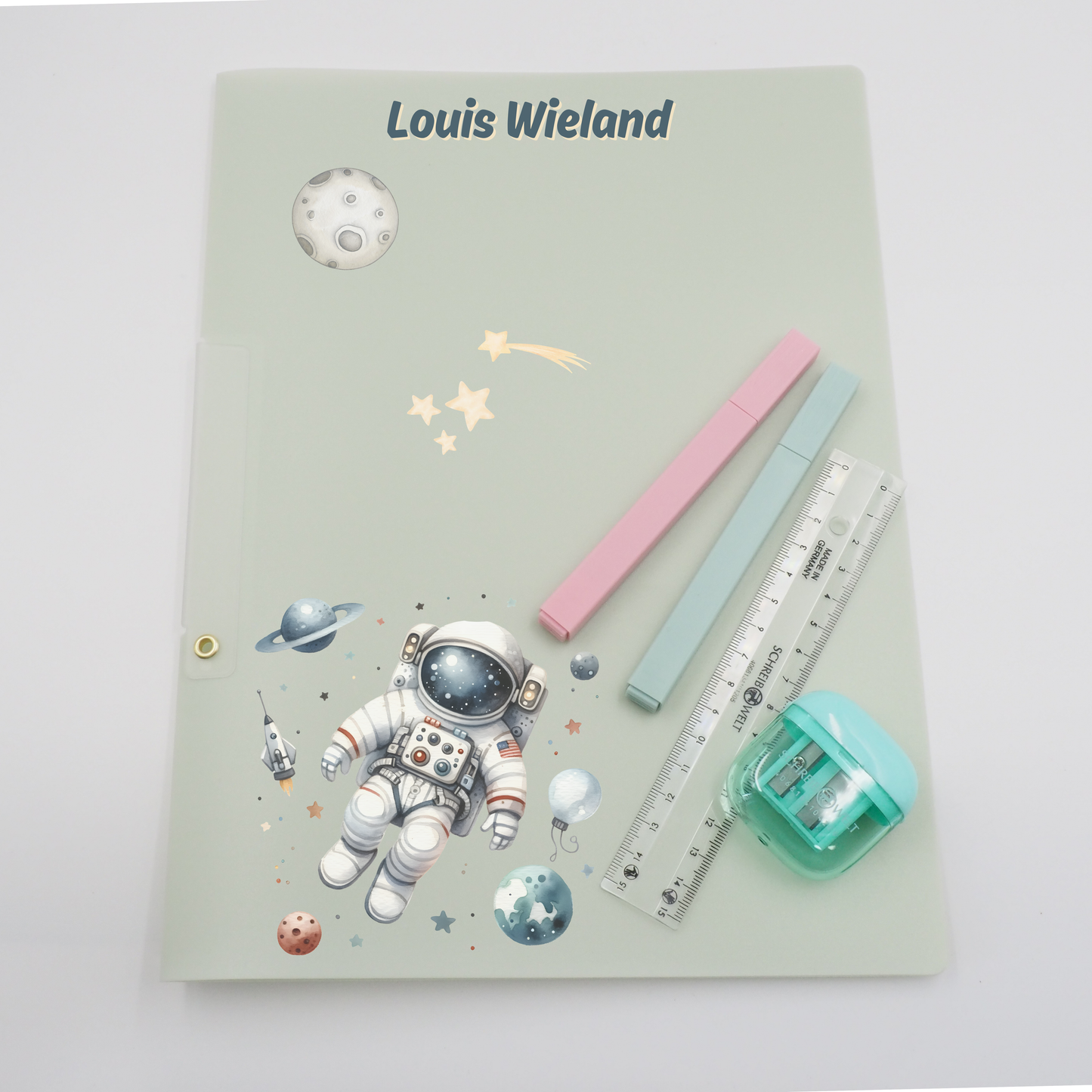 Astronaut Rub-On Sticker Set personalisierbar