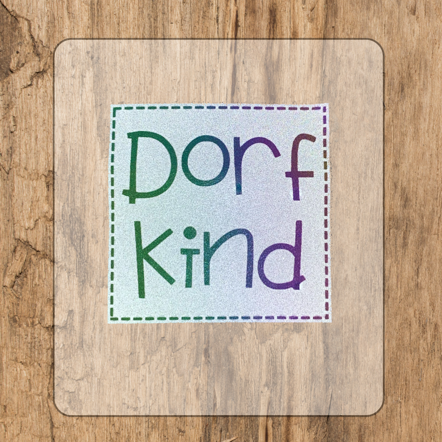 Dorf Kind Reflektor Bügel-Label Bügellabel Eigenproduktion