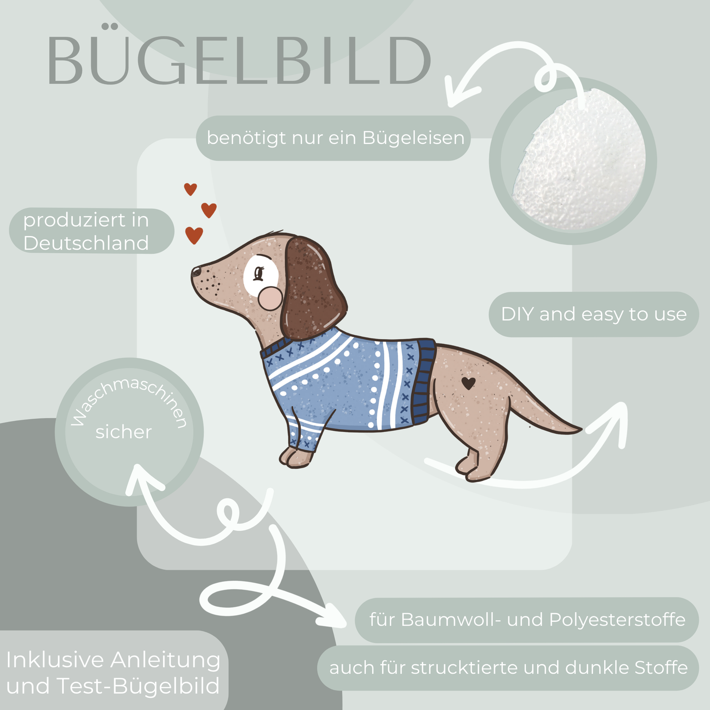 Dackel - Bügelbild Eigenproduktion