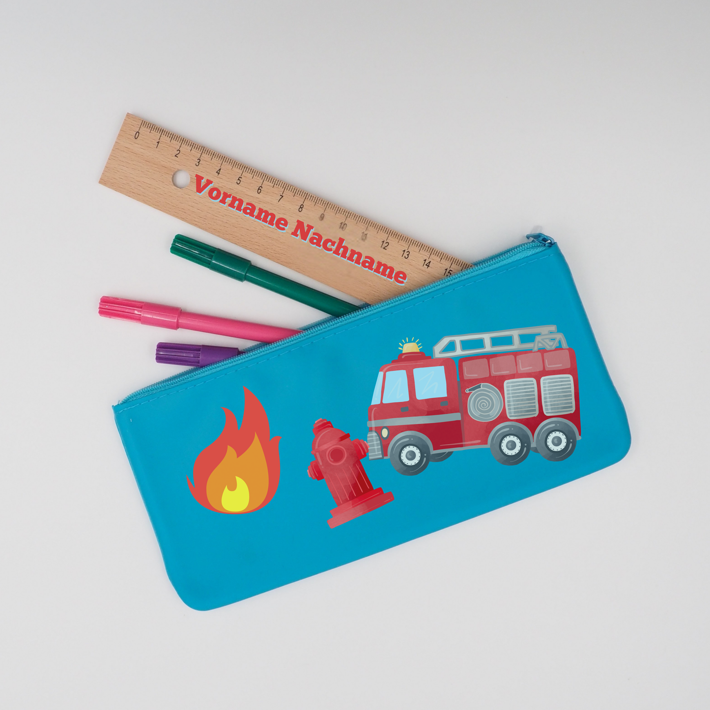 Feuerwehr Rub-On Sticker Set personalisierbar