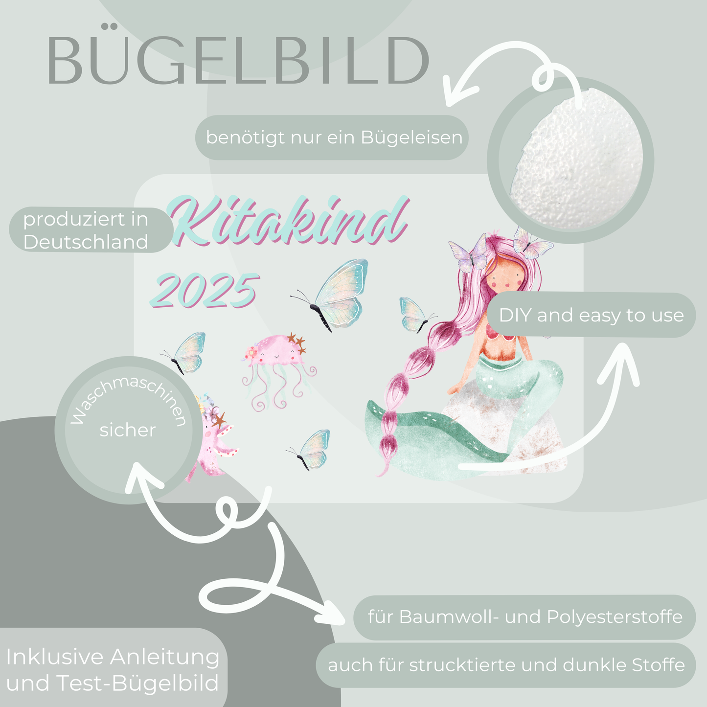 Bügelbild-Set Kitakind 2025 Meerjungfrau II