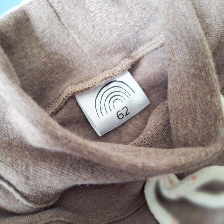 5 Stück Regenbogen Größen Satin-Label Eigenproduktion