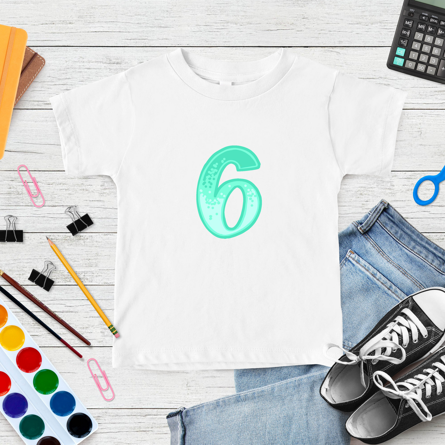 Geburtstag Bügelbild Mix-and-Match nur Zahl