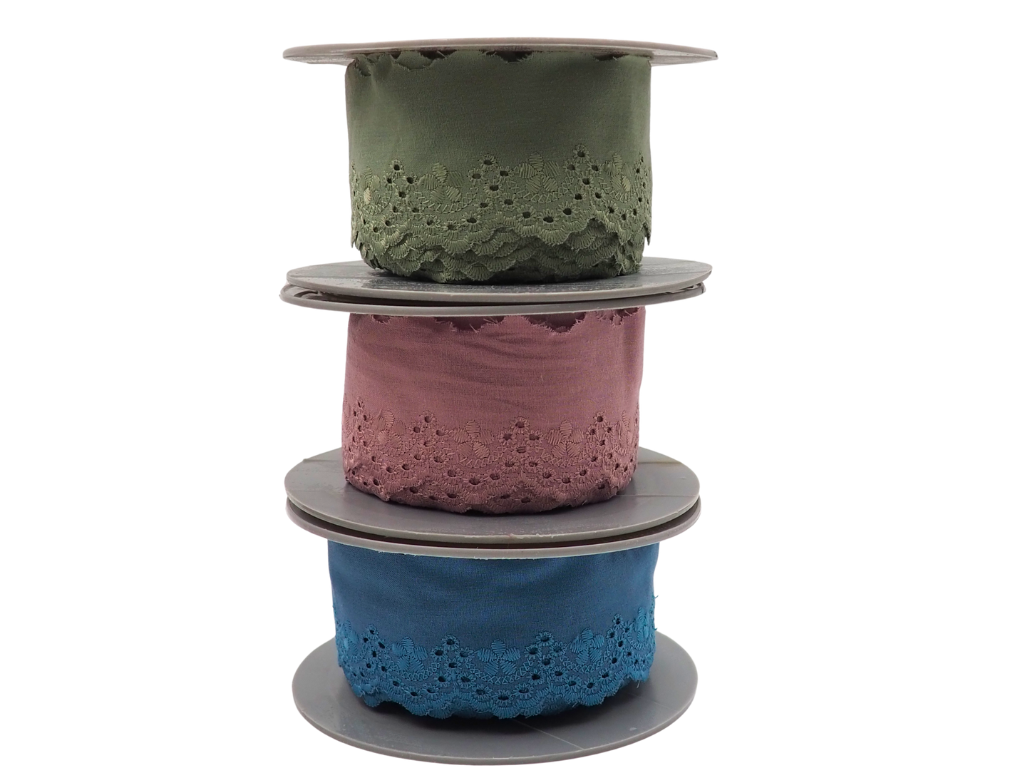 Wäsche Spitze Blumen 50mm blau