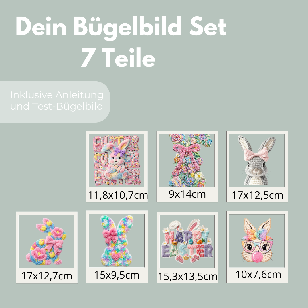 Oster Set Bügel-Bild Bügelbild Eigenproduktion DIN A3