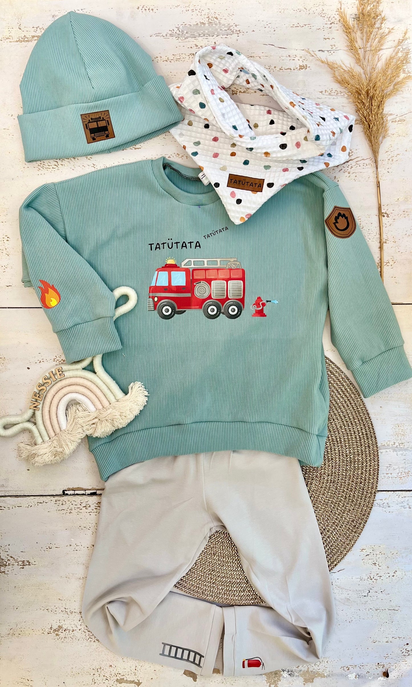 Tatütata - Feuerwehr Bügel-Bild Set Bügelbild Eigenproduktion