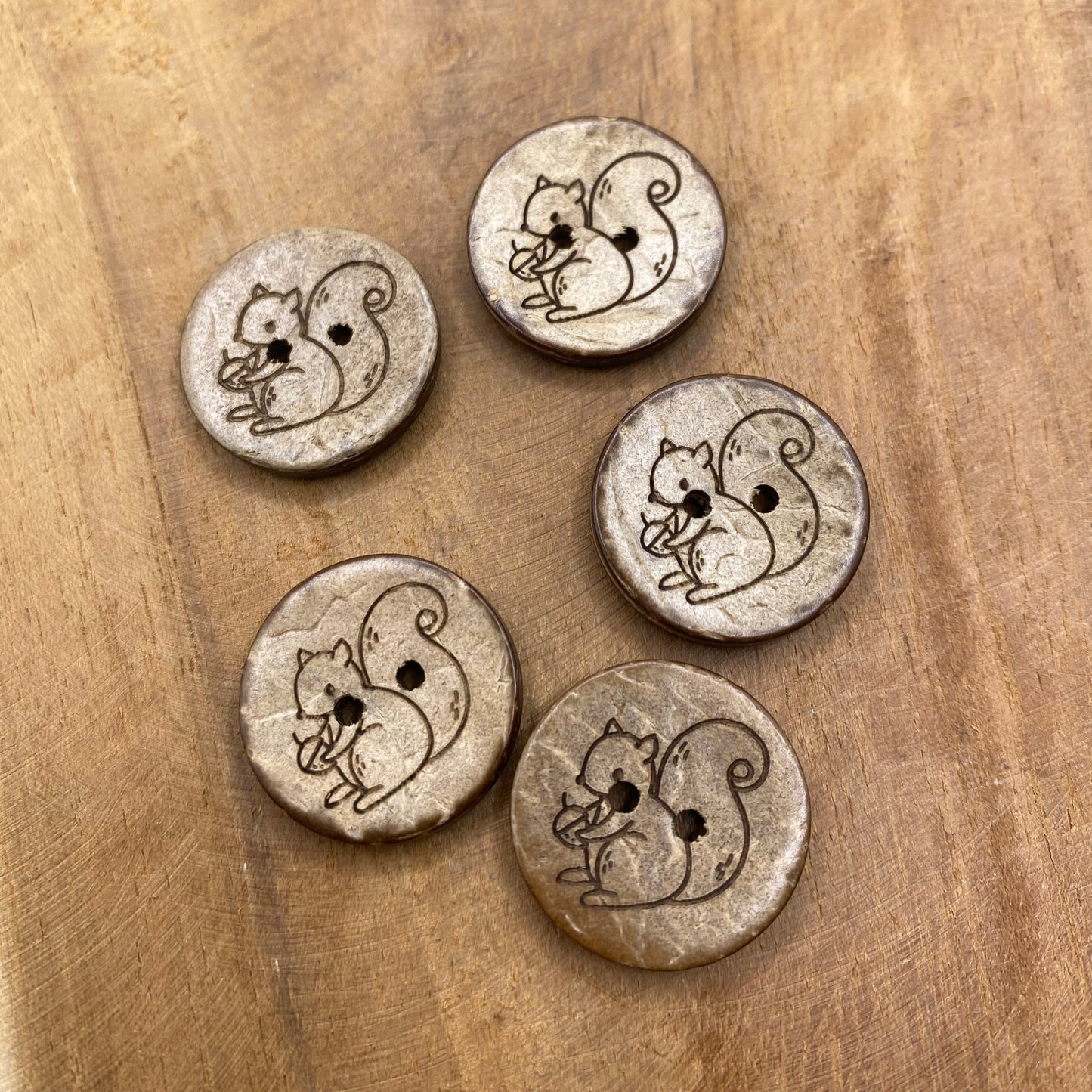 Eigenproduktion Kokosknopf Eichhörnchen 20mm