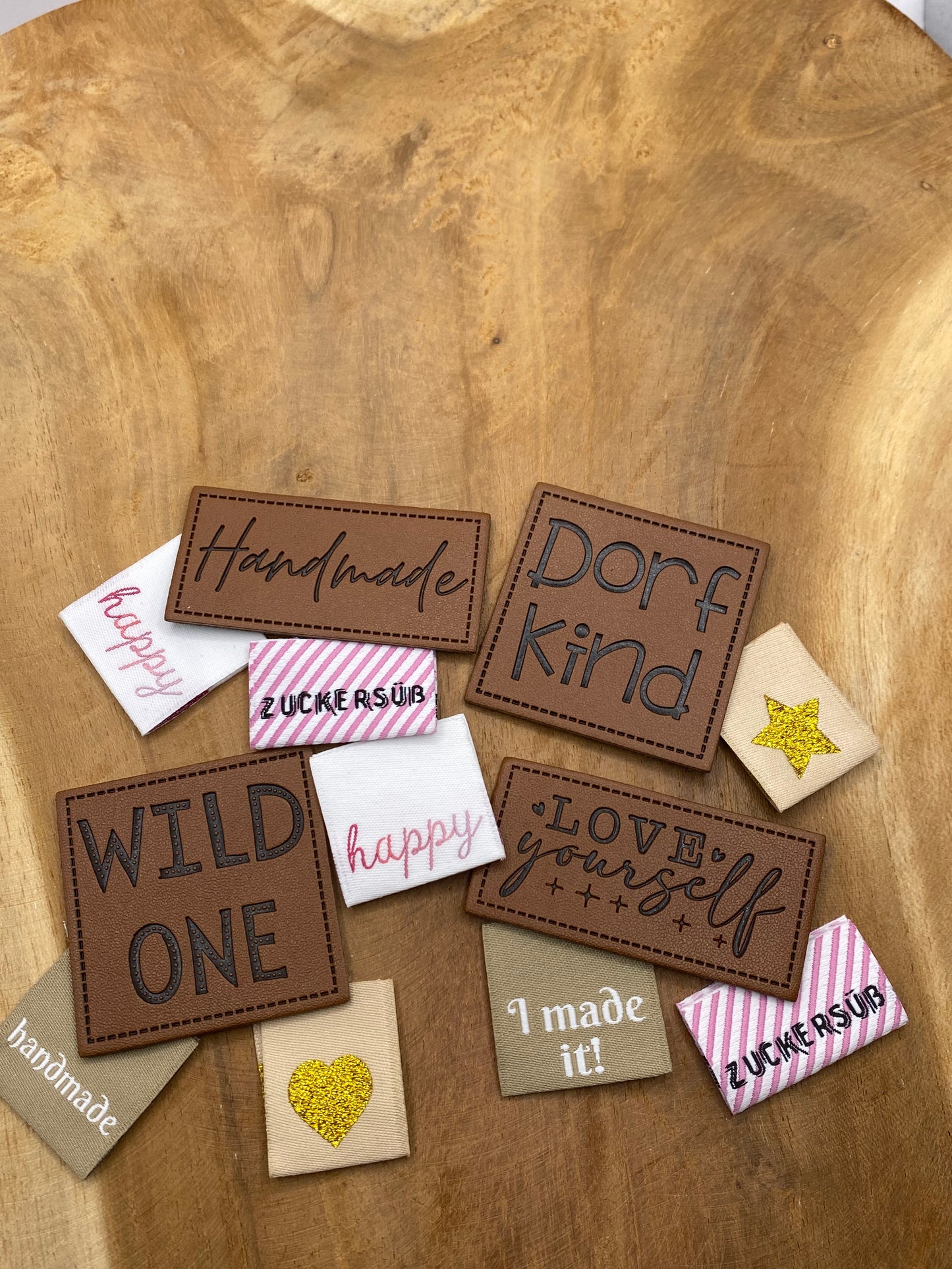 Dorf Kind Kunstlederlabel Kunstleder Label Eigenproduktion