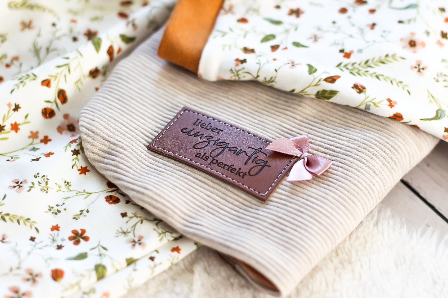 lieber einzigartig als perfekt Kunstlederlabel Kunstleder Label Eigenproduktion