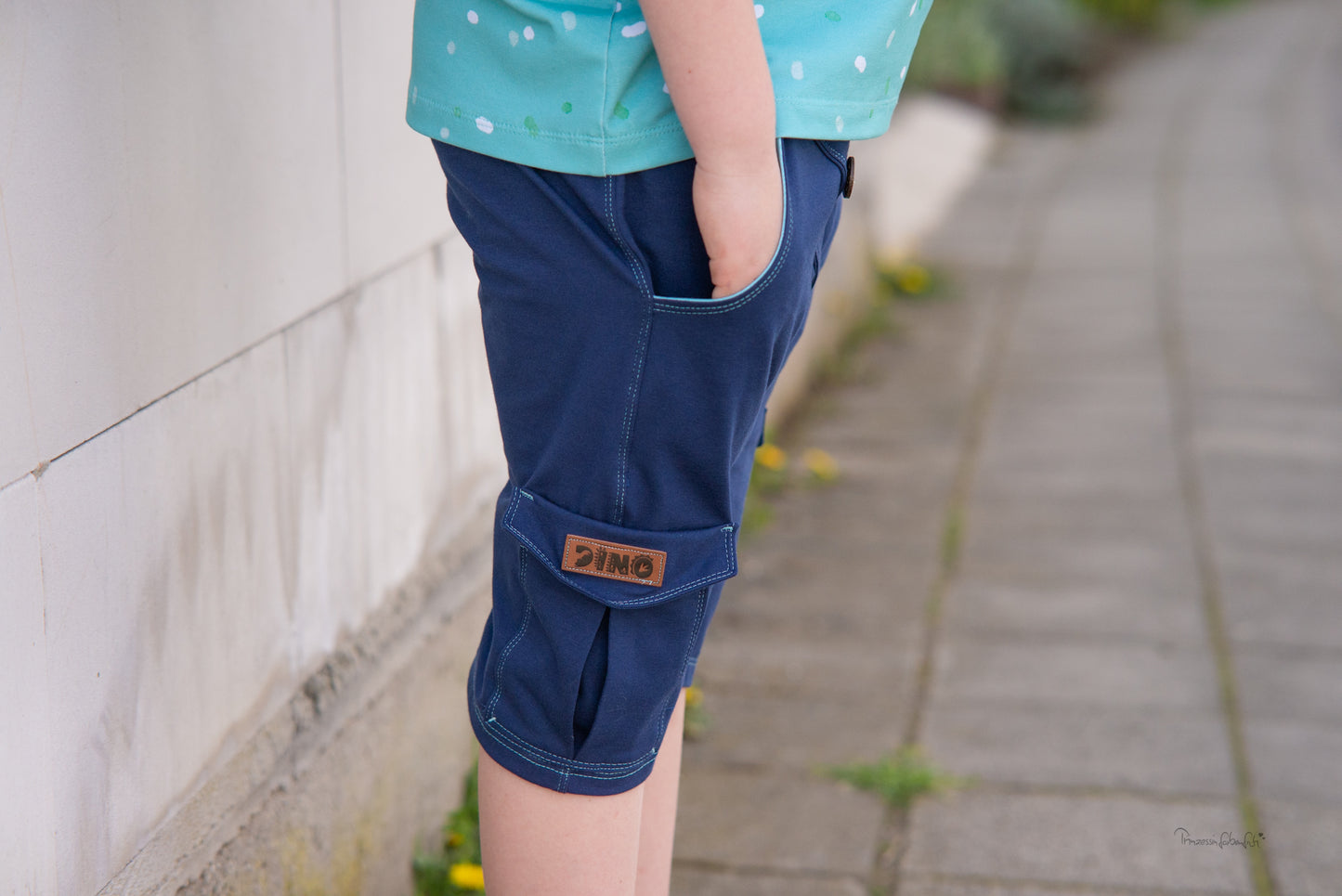 Dino Paket Label und Knöpfe