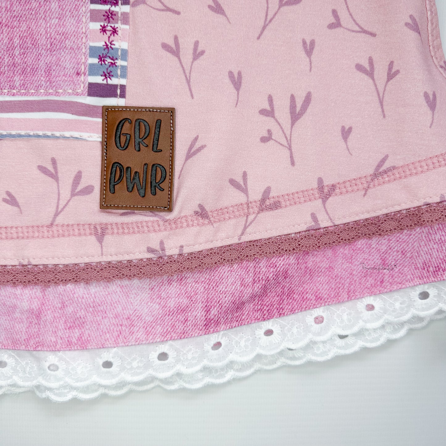 GRL PWR Kunstlederlabel Kunstleder Label Eigenproduktion