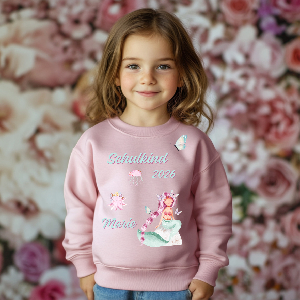 Personalisiertes Bügel-Bild Bügelbild-Set Kitakind 2026 Meerjungfrau II