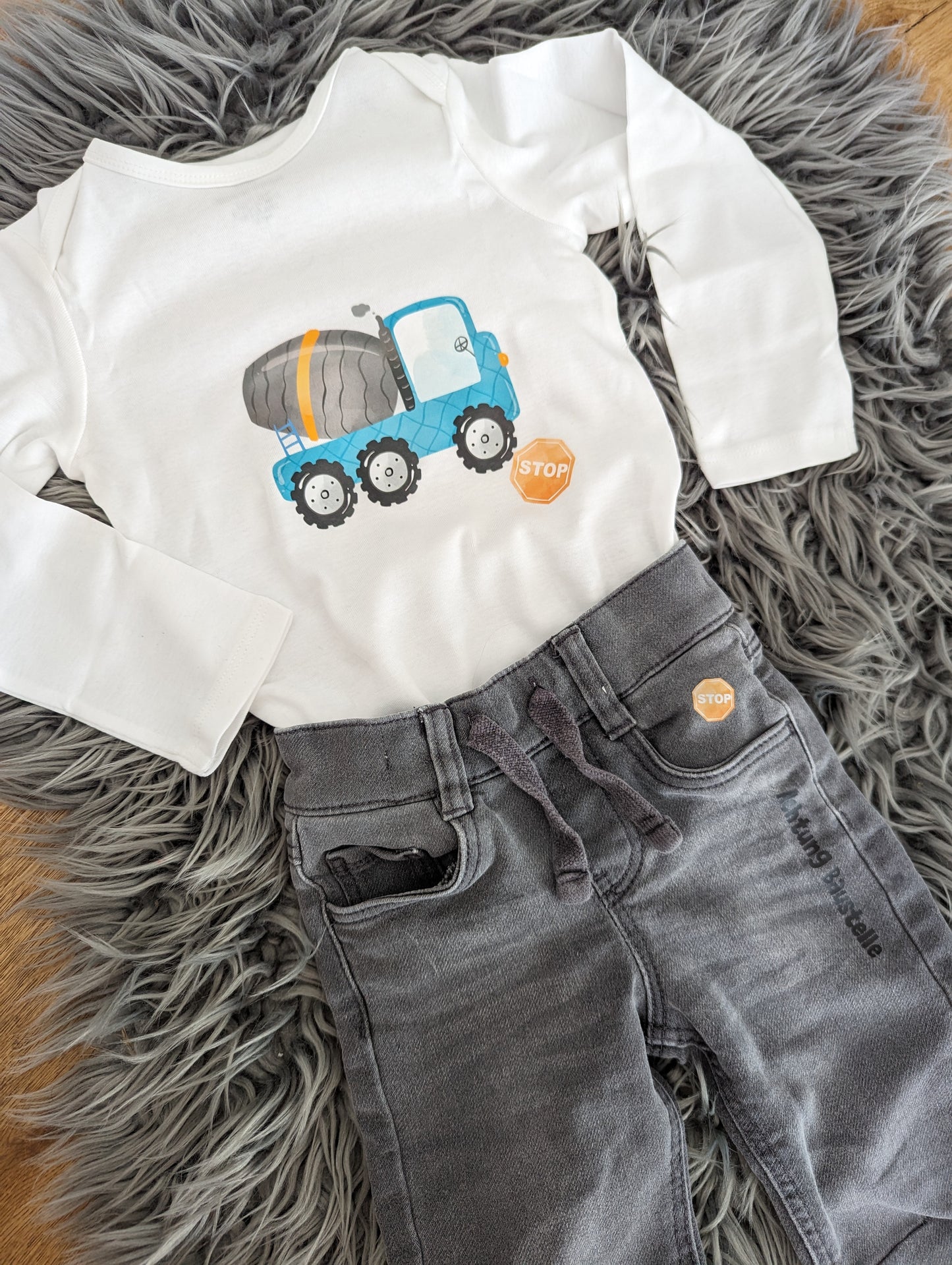 Achtung Baustelle! Bügel-Bild Set Bügelbild Eigenproduktion