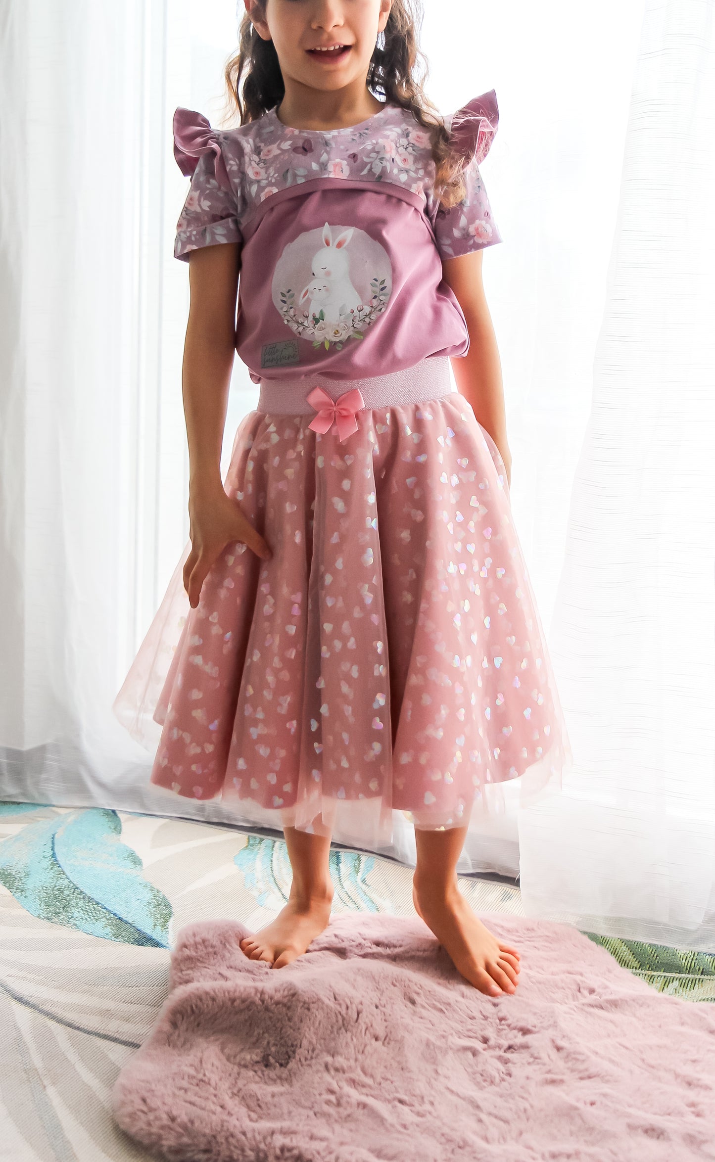 5 Schleifen Groß rosa