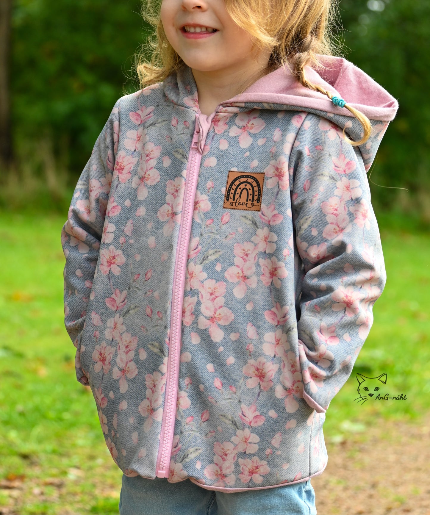 Regenbogen love Bügel Label Bügellabel Eigenproduktion