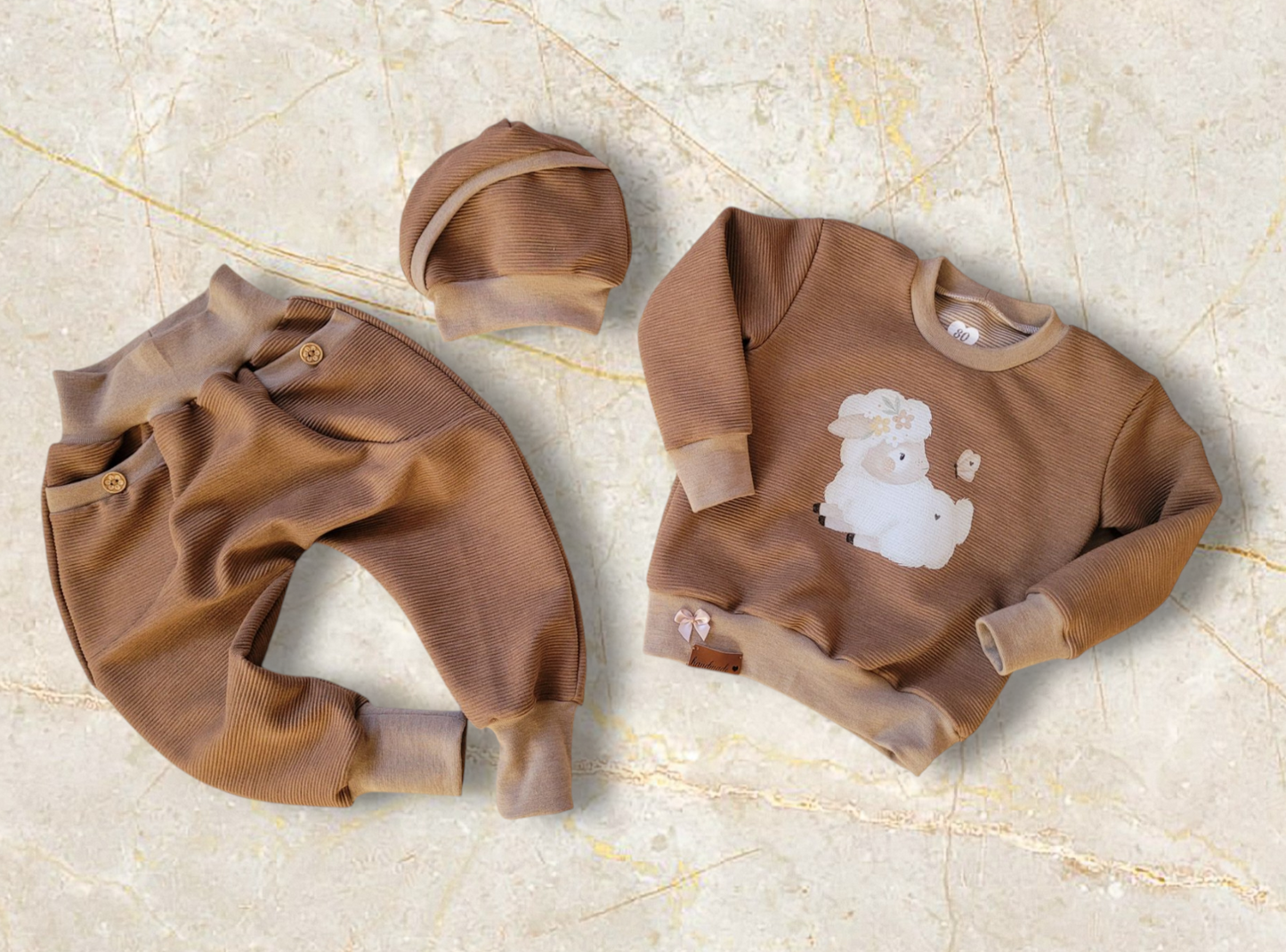 Kokosknopf Rund mit Blume Hell 15mm - Ameloua