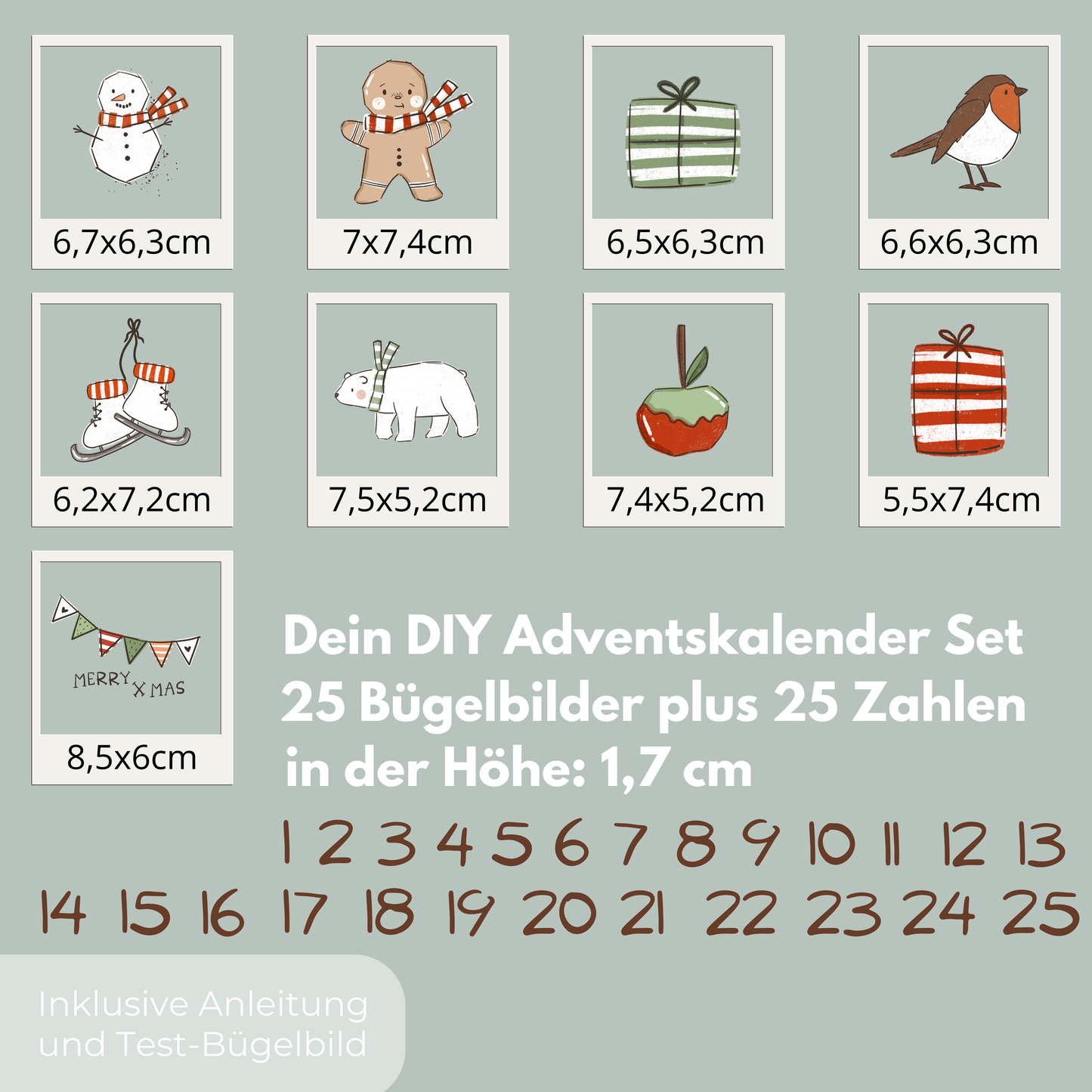 DIY Adventskalender IV Bügel-Bild Eigenproduktion