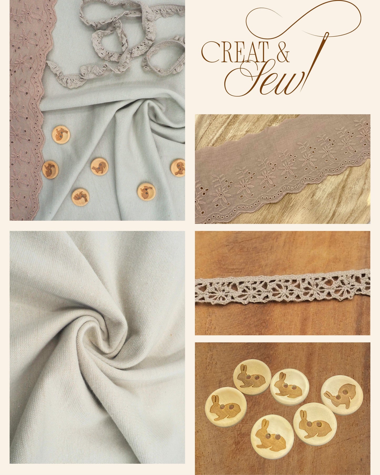 Eigenproduktion Holzknopf Hase 20mm