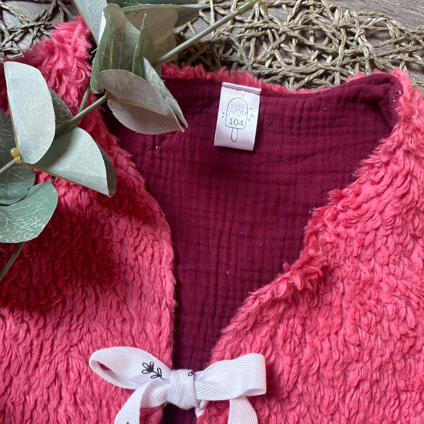 5 Stück Größen Satin-Label "EIS" Eigenproduktion