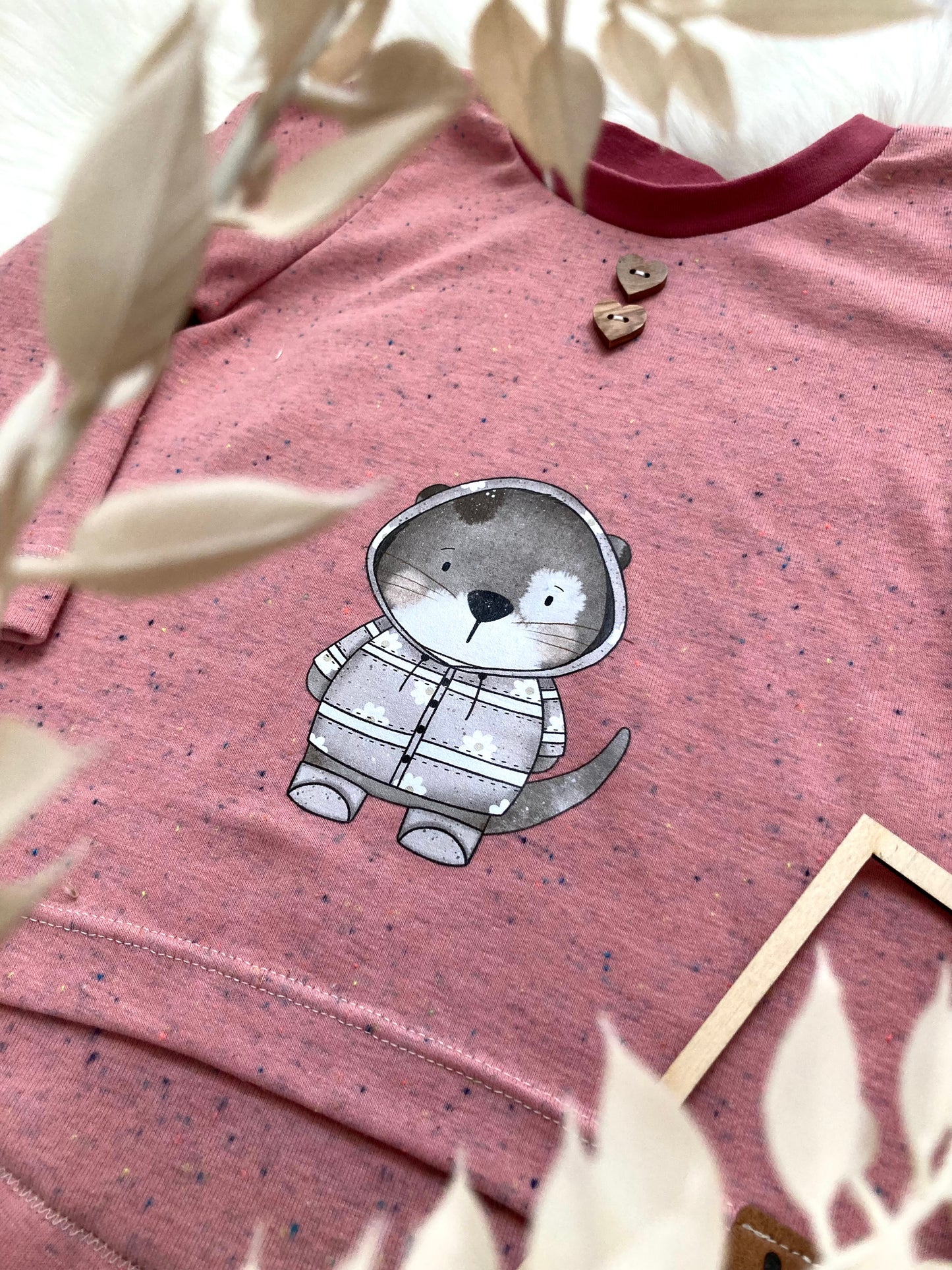 Otter mit Regenjacke Bügel-Bild Bügelbild Eigenproduktion