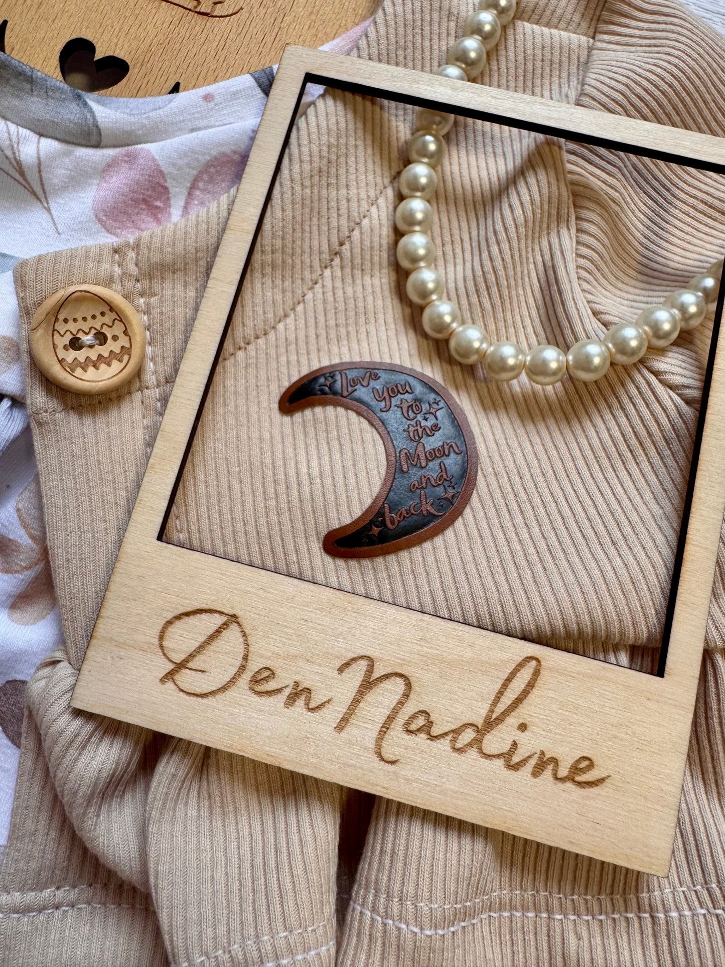 Eigenproduktion Holzknopf Osterei 20mm