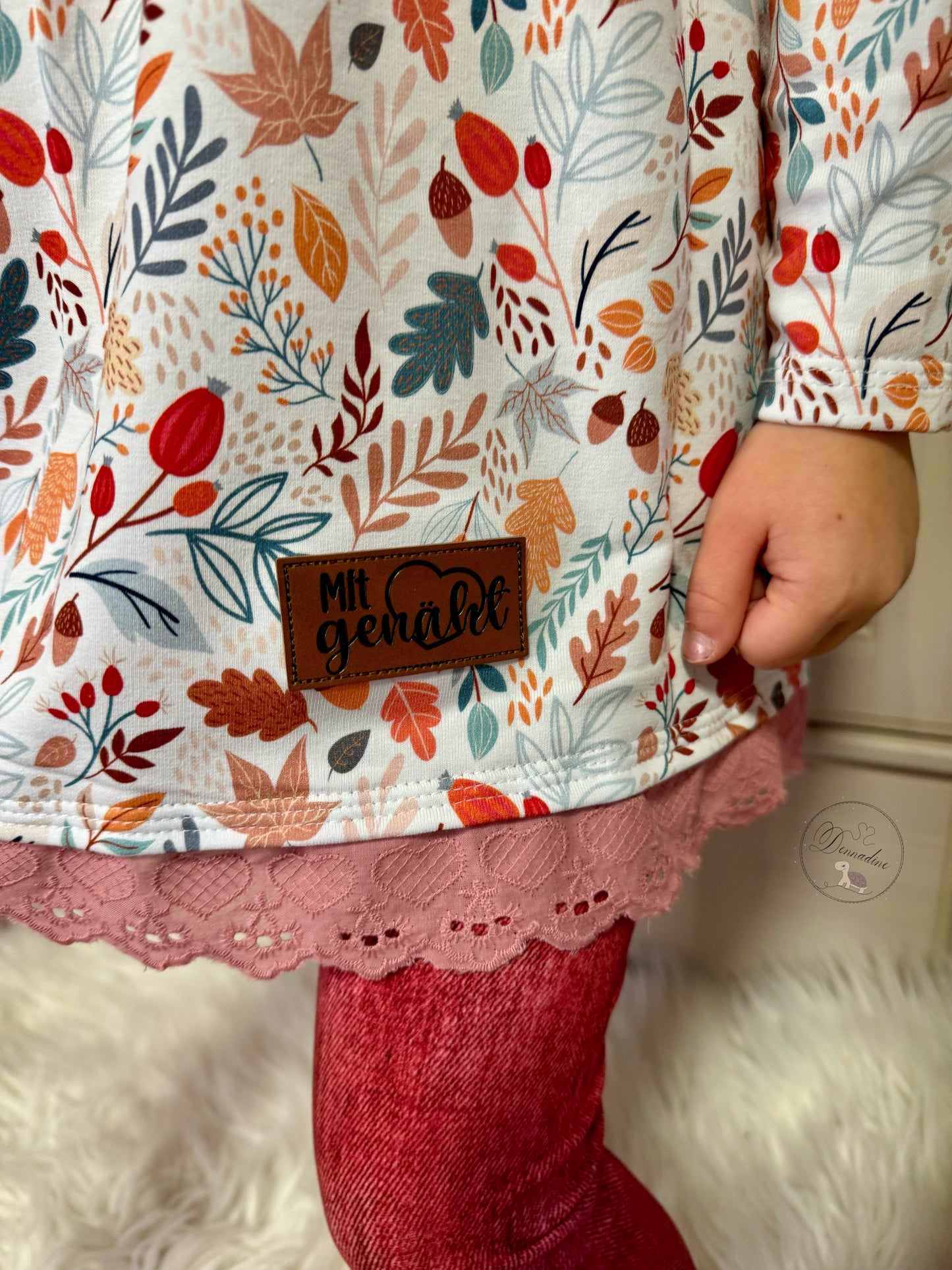 Mit Liebe genäht Kunstlederlabel Kunstleder Label Eigenproduktion