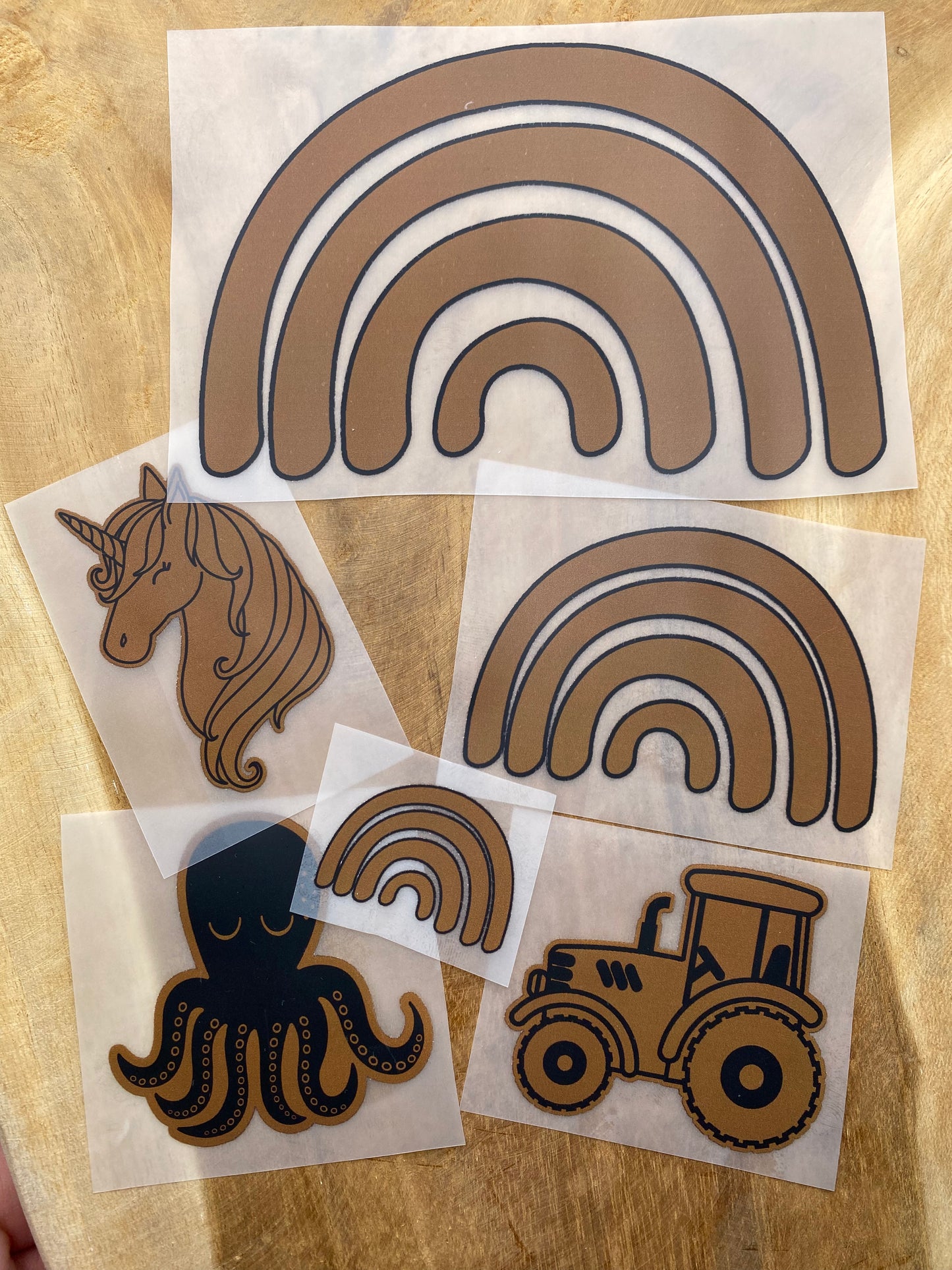 Regenbogen Mini Bügel Label Bügellabel Eigenproduktion