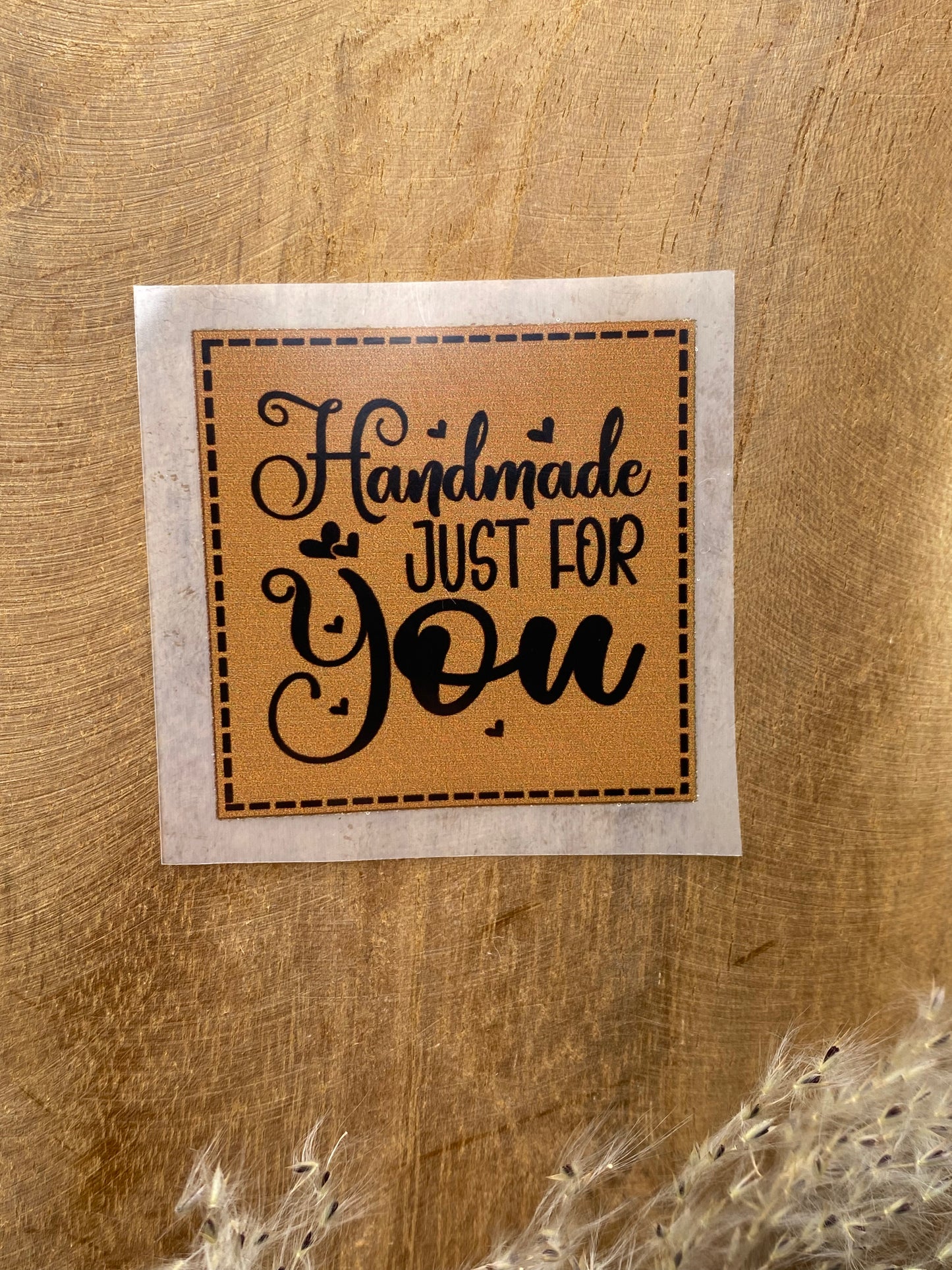 Handmade just for you Bügel Label Bügellabel Eigenproduktion