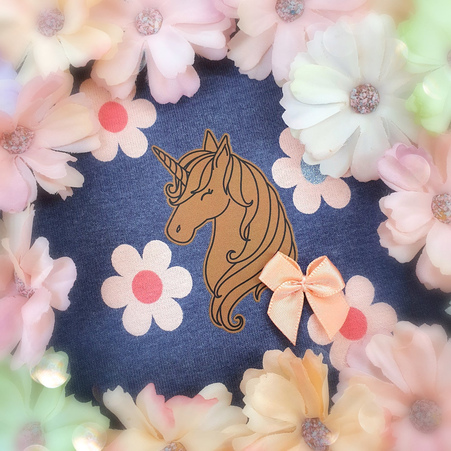 Einhorn Bügel Label Bügellabel Eigenproduktion