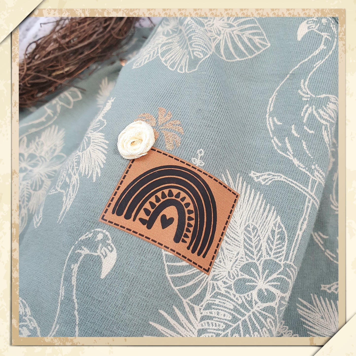 Regenbogen Bügel Label Bügellabel Eigenproduktion