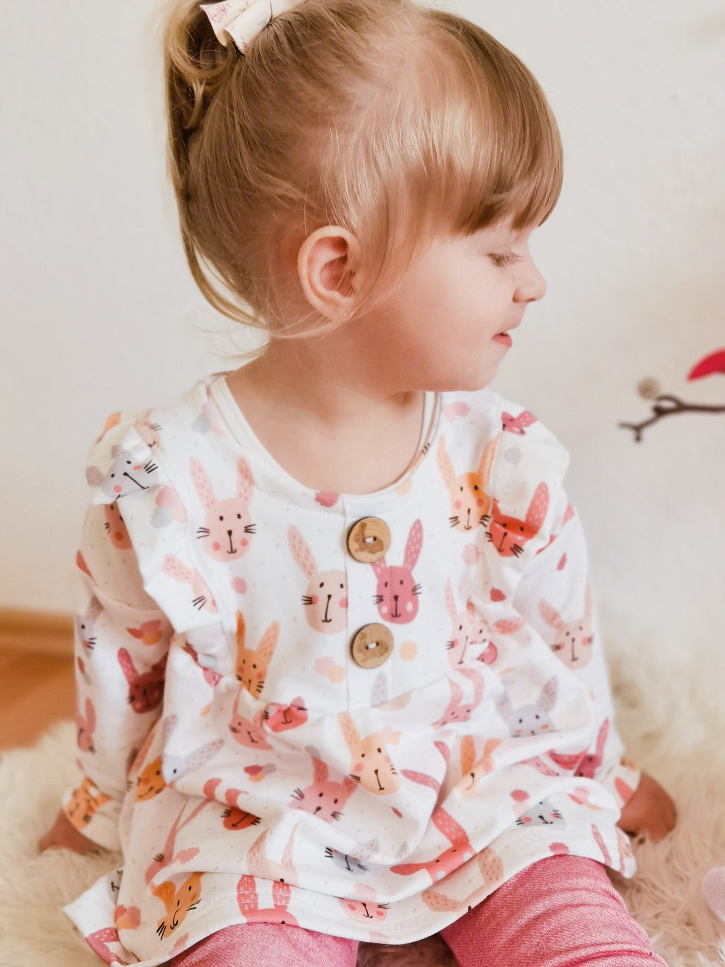 Eigenproduktion Kokosknopf Hase 25mm