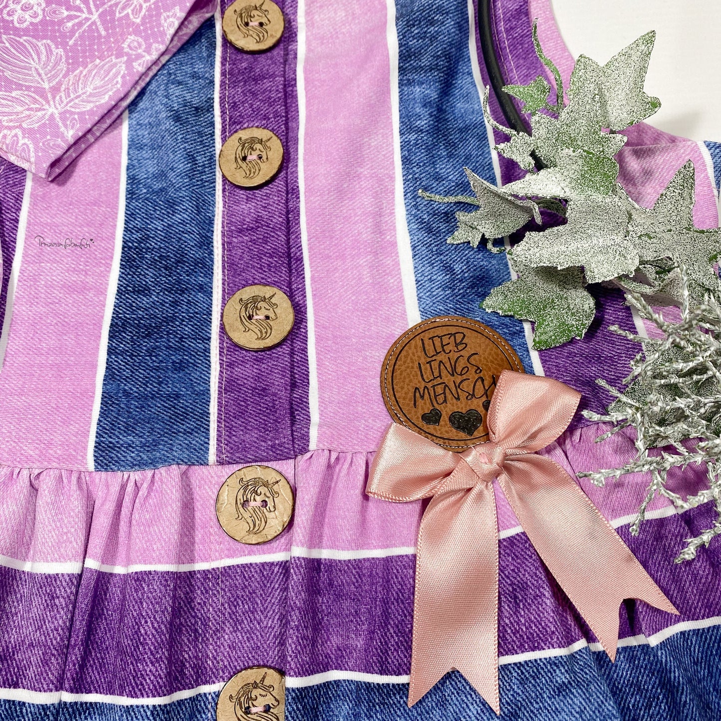 Eigenproduktion Kokosknopf Einhorn 20mm