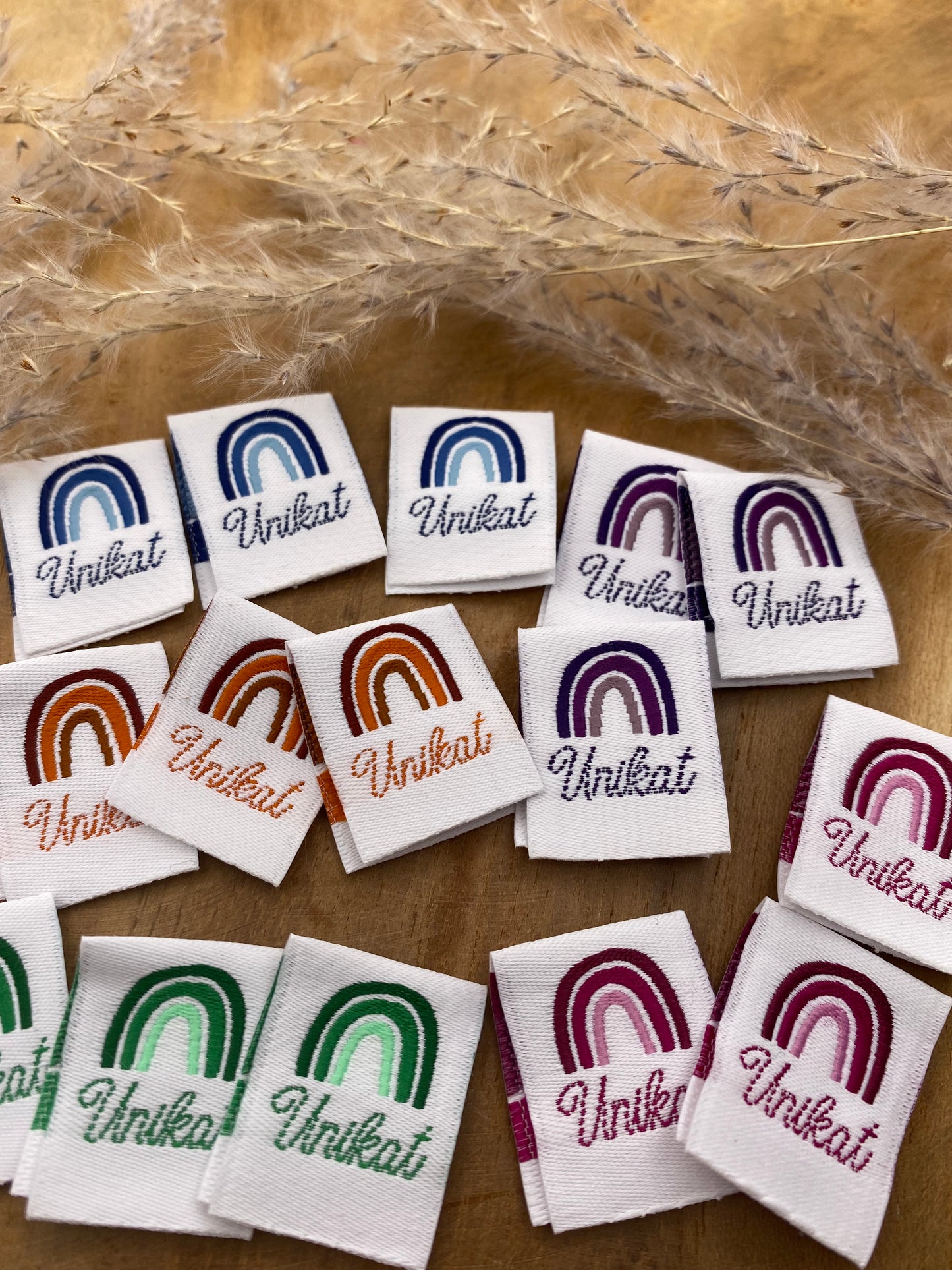 15 Stück Unikat Label - Gewebte Label Weblabel Paket