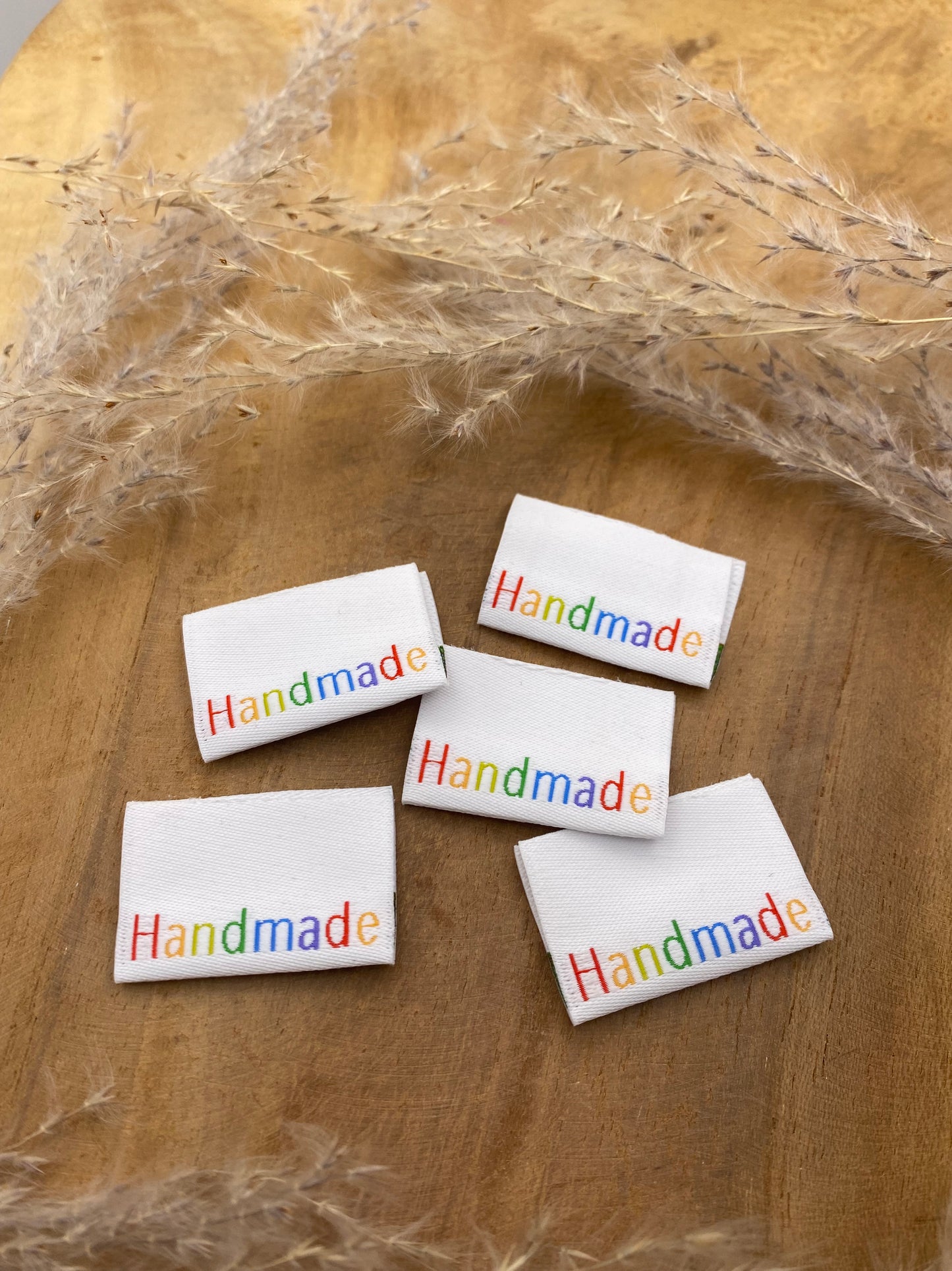 Handmade Web Label gewebt Eigenproduktion