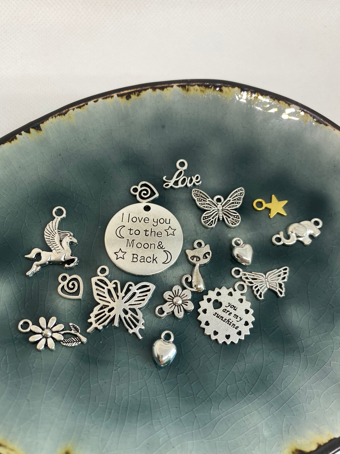 Label Metall Schmetterling