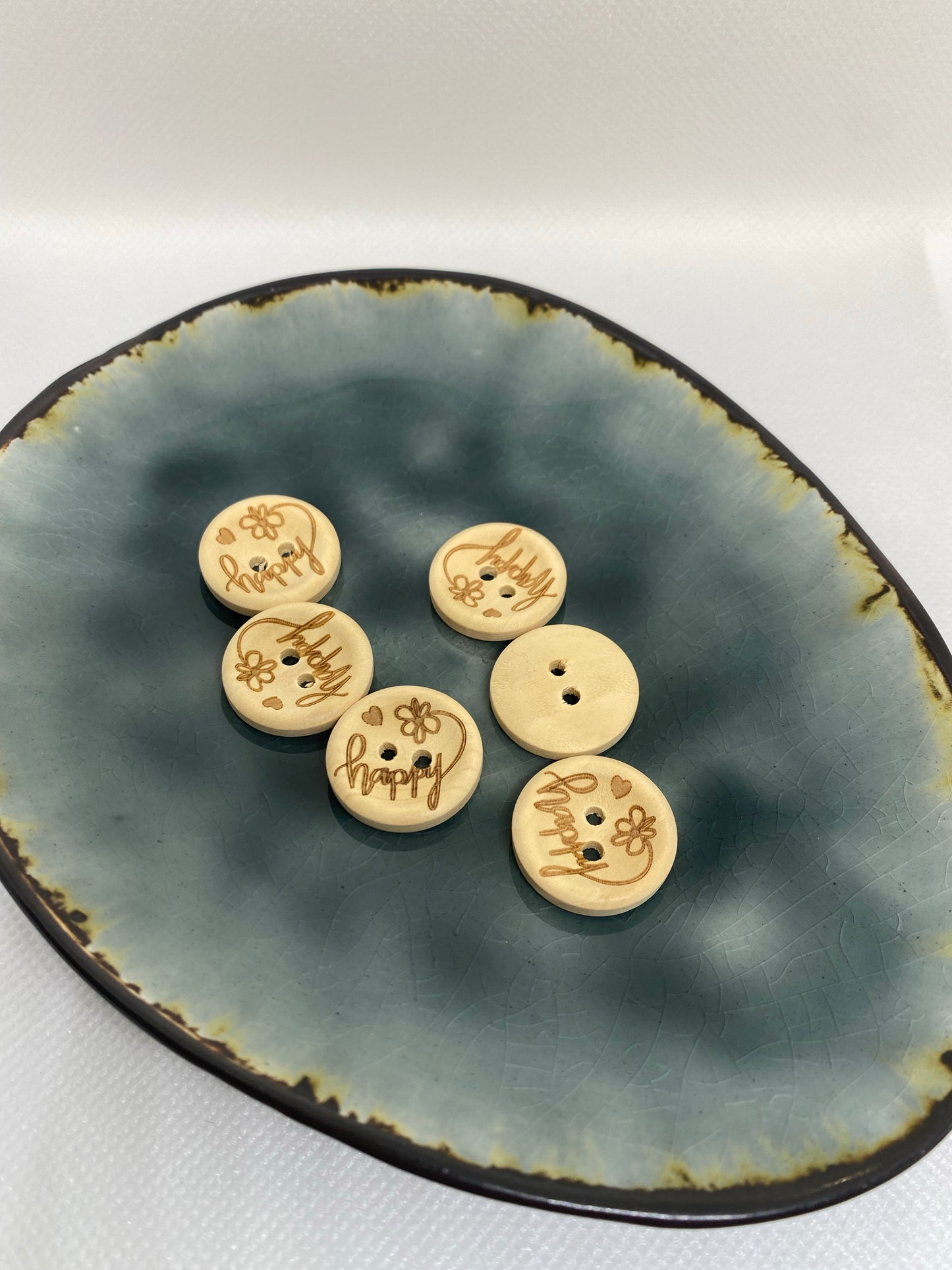 Holzknopf happy 20mm - Ameloua