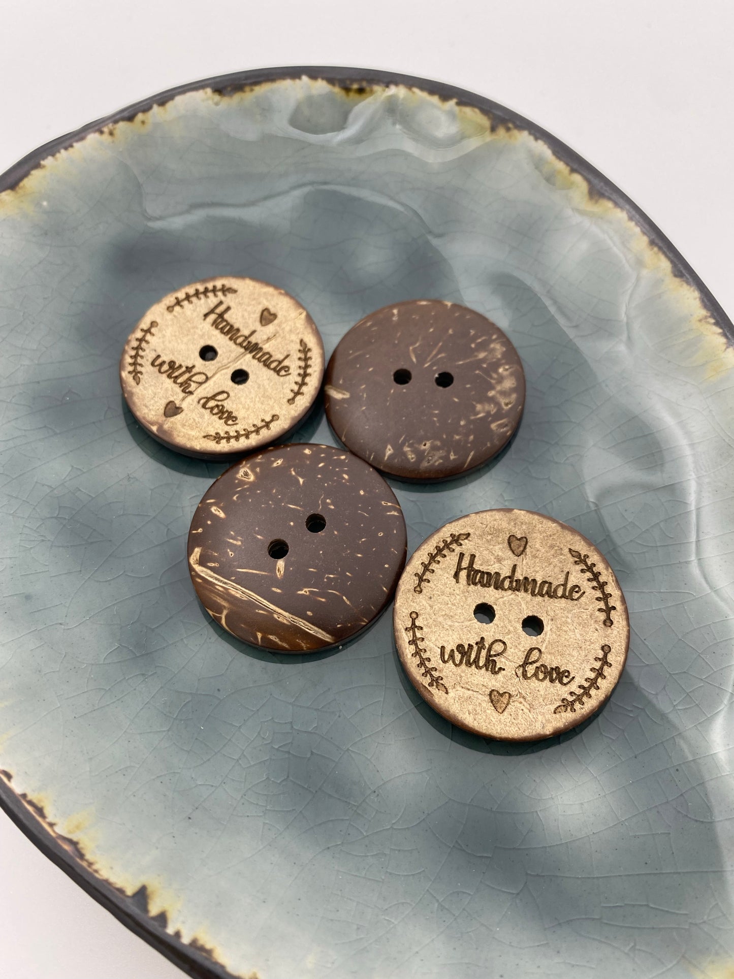 Kokosknopf Handmade with Love 30mm - Ameloua